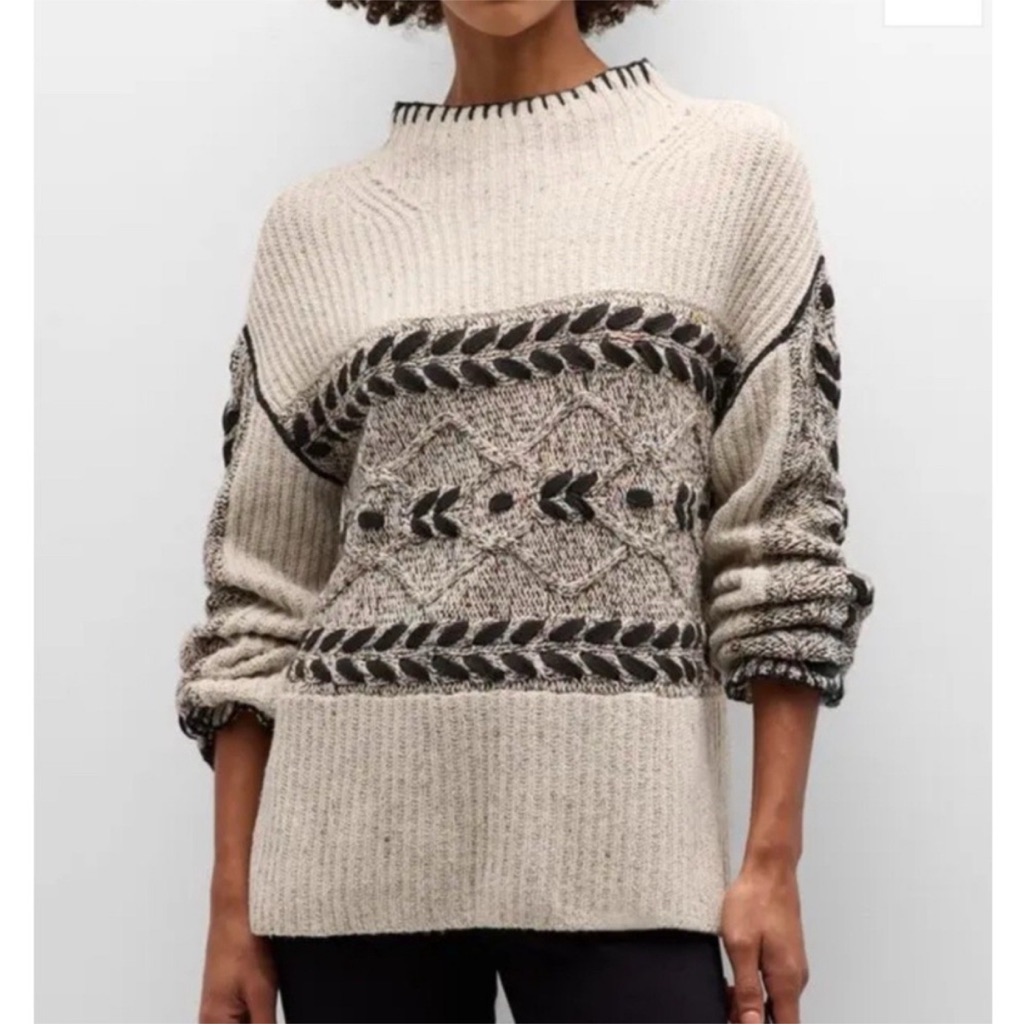 Nwt Sz Xs Rails Raini Heather Cable Knit Pullover Jumper Sweater